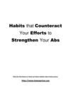 Habits that Counteract Your Efforts to Strengthen Your Abs