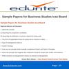 Sample Papers for Business Studies Icse Board