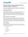 Email On the Phone - How Many People Read Email on The Phone, and Why is It Important