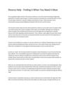 Divorce Help - Finding it When You Need it Most