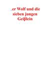Der Wolf und die sieben junger Geißlein