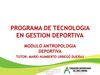 Fundamentos de Antropología Deportiva. Presentación