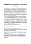 Solar Passive Home Designs – House Plans for You