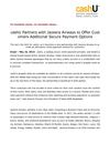 cashU Partners with Jazeera Airways to Offer Customers Additional Secure Payment Options