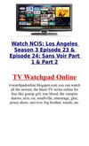 Watch NCIS Los Angeles Season 3 Episode 23 & Episode 24 Sans Voir Part 1 & Part 2