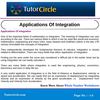 Applications Of Integration