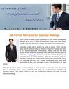 Get Formal Men Suits for Business Meetings