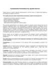 Fundamental Parameters for Quality Service