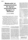 Modernité et communication de masse