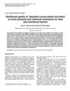 Nutritional Quality of Jatropha Curcas Seeds 