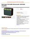 Behringer ACX1800 Ultracoustic 180-Watt Amplifier