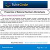Properties of Rational Numbers Worksheets