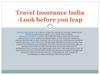Travel Insurance India