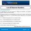 List Of Rational Numbers