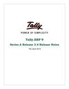 Tally.ERP 9 Release Notes 3.4 | Tally Implementation Services | Excel to Tally | Oracle to Tally