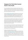 05-30 Singapore the Third Safest Investor Haven in Asia Pacific