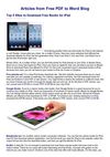 Top Sites to Download Free Books for iPad