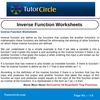 Inverse Function Worksheets