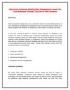 Improving Customer Relationship Management Levels For Your Business Through The Use Of CRM Systems