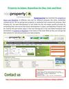 Property in Jaipur, Rajasthan for Buy, Sale and Rent