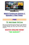 Watch Continuum Season 1 Episode 2 Fast Times