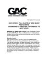 GAC Offers Full Slate of New Music Fest Events