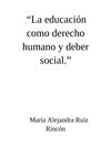 la educacion como derecho humano 