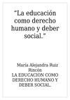 la educacion como derecho humano 