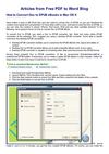 How to Convert Doc to EPUB eBooks in Mac OS X/Windows