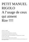 PETIT MANUEL RIGOLO
