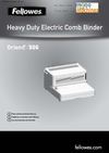 Fellowes Orion™ E 500 Electric Comb Binding Machine Manual