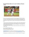 Baseball Betting Odds on St. Louis Cardinals at Houston Astros