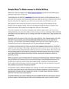 Simple Ways To Make money In Article Writing