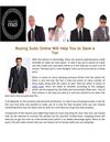 Buying Suits Online Will Help You to Save a Ton