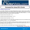Formula For Area Of A Circle