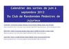 Calendrier des randonnées pédestres accompagnées du CRPJ