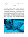 Negative aspects associated with Credit Debt 