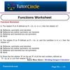 Functions Worksheet 