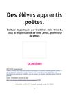 Recueil de Pantoums écrits par les élèves de la 4ème 5 du collège Monthéty de Pontault Combault