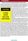 What Are The Worst Home Selling Mistakes You Must Avoid