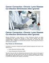 Cancer Connection -Chronic Lyme Disease Co-infection Ehrlichiosis often ignored