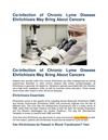 Co-infection of Chronic Lyme Disease Ehrlichiosis May Bring About Cancers
