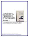 Analisis del Proceso de Investigación de Samaja Juan