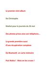 1er album de Christophe pour ultime contribution à la journée du 26 mai
