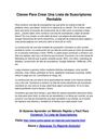 Claves Para Crear Una Lista de Suscriptores Rentable