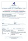 Déclaration Annuelle Taxe de Séjour 2012