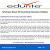Tamilnadu Board Of Secondary Education Syllabus