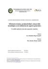 Eficiencia técnica, productividad y desarrollo tecnológico en la industria de seguros generales: Un análisis...