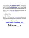 Milecore Technologies exceed your mobile apps plan to actuality
