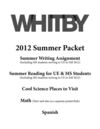 Whitby Summer Packet 2012